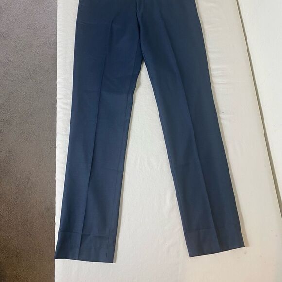 Louis Raphael Luxe 29 Ins 32 slim fit wool blend navy lightweight - Picture 2 of 9